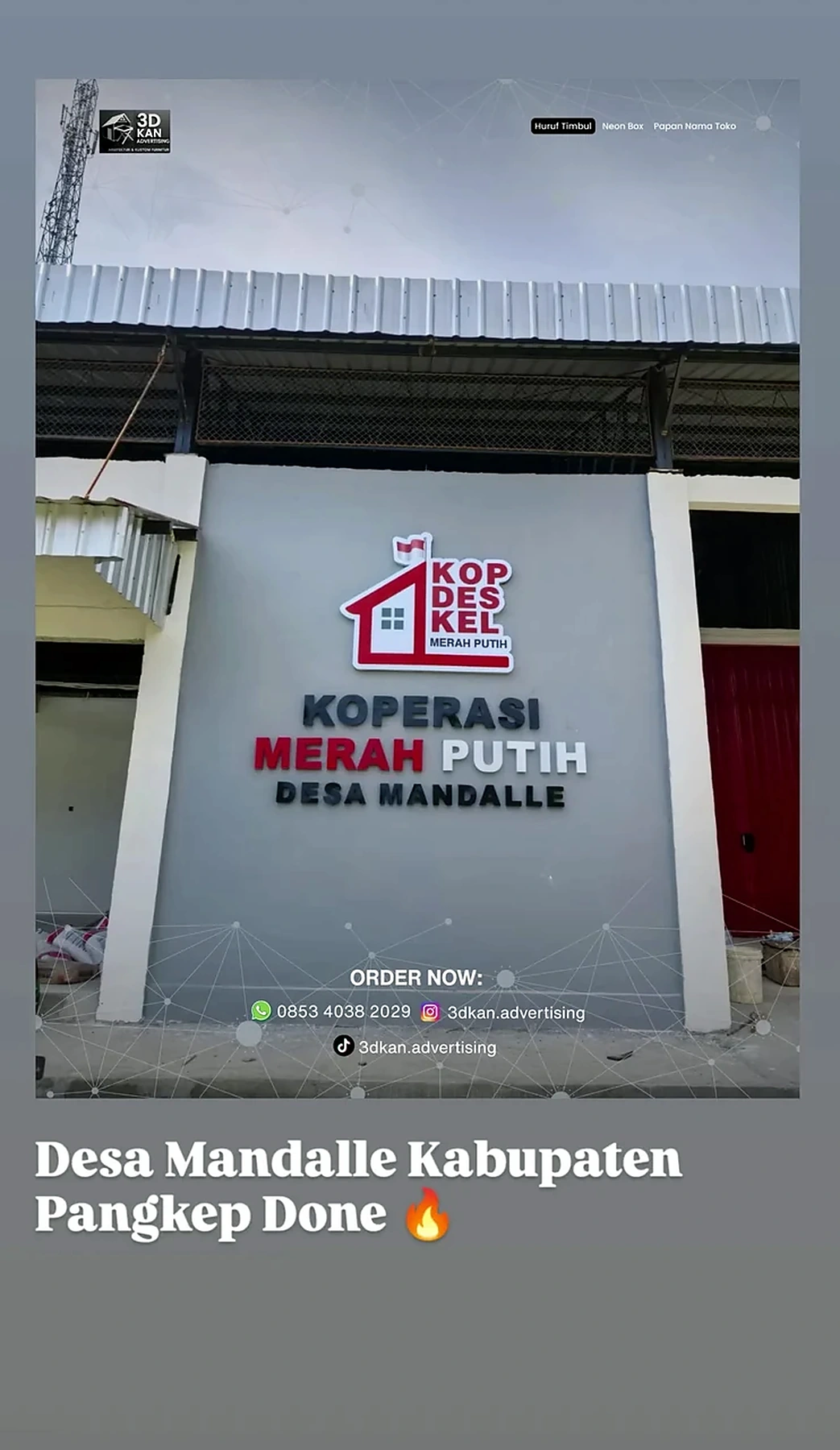 Koperasi Merah Putih Mandalle signage multi-lokasi